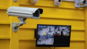In-store Security Camera and monitor.