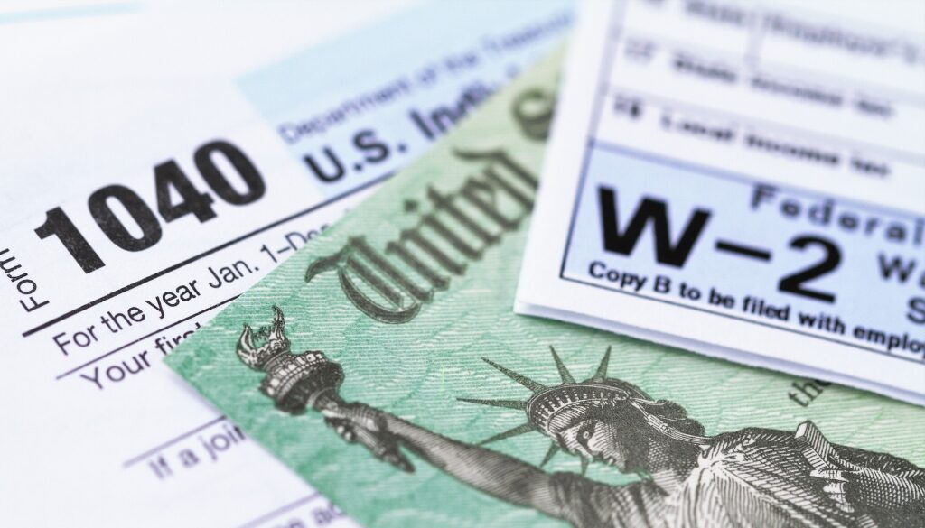 W-2 and 1040 Tax documents.