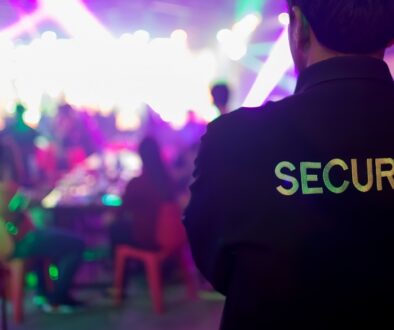 Security guard at a concert.